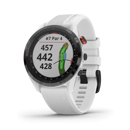 Garmin Approach S62, Premium Golf GPS Watch, Built-in Virtual Caddie, Mapping and Full Color Screen, White