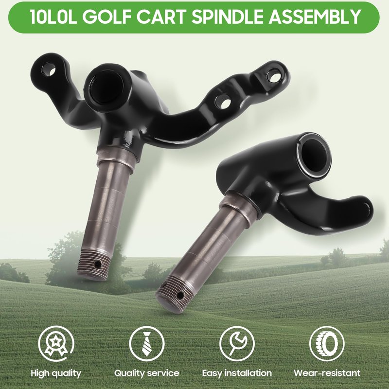 10L0L EZGO TXT Golf Cart Spindle Set - Pair of Left & Right Spindle Assemblies for 2001-Up Gas/Electric Models, Replaces OEM 70673-G02 & 70942-G02