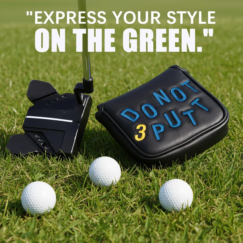 Golf Mallet Putter Cover Golf Putter Headcover with Strong Magnetic Closure Do Not 3PUTT Golf Putter Cover for DF3 Putter & OZ1 MEZZ 1 MEZZ1 MAX Putter (DO NOT 3 PUTT(Black))