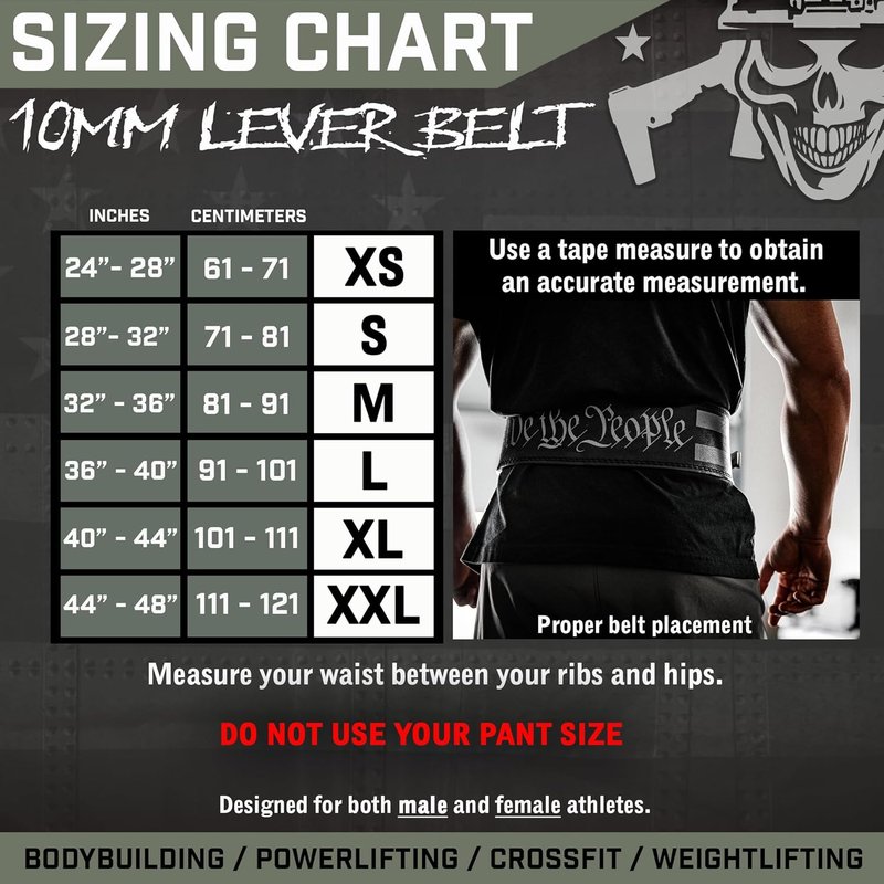Weight Lifting Belt - 10mm Leather Lever Gym Belt for Men | 4-Inch Wide Support for Powerlifting & Bodybuilding