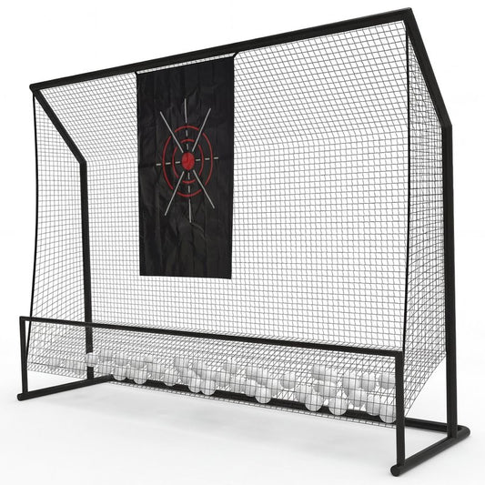 Golf Hitting Nets for Backyard Driving Real Balls, 10x7.5FT Heavy Duty Golf Practice Chipping Nets with Targeting Cloth, Outdoor & Indoor Portable Chipping Practice Swing Training Netting