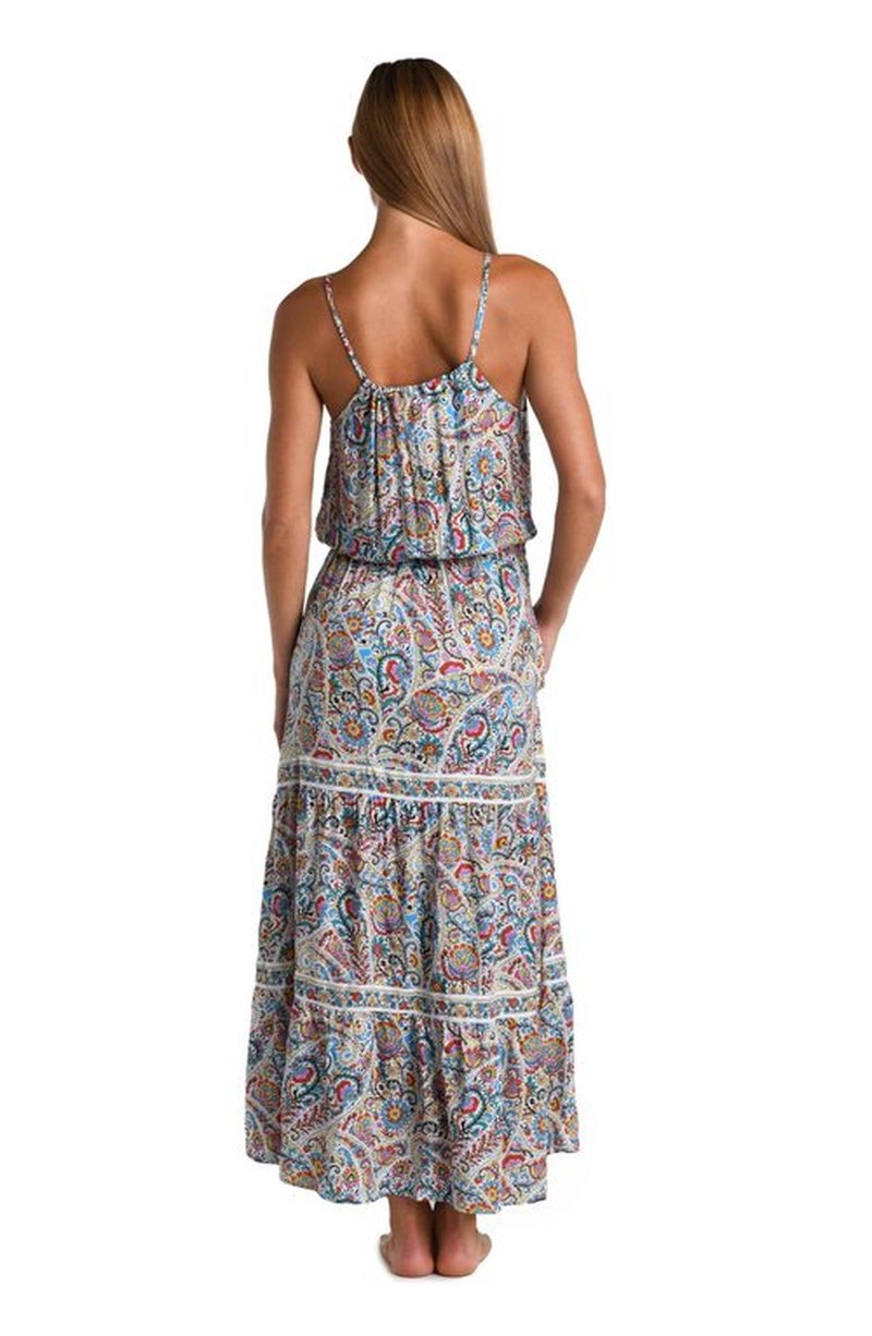 Sunshine 79 Women's Standard Midi Dress Swimsuit Cover Up, Multi//Glam Paisley, Small