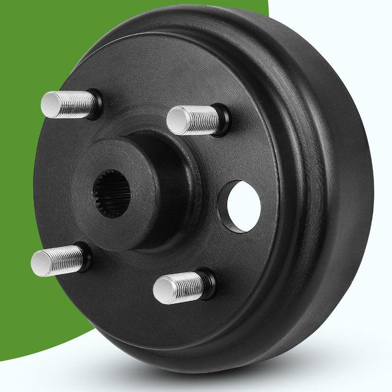 Golf Cart Brake Drum/Hub Assembly, Fit for EZGO TXT 1982-Up Electric and 1982-1993 2-Cycle Gas, 24 Teeth Splines Brake Hub Drum Assembly, Replaces OEM# 19186G1P 19186-G1P 19186-G1 1 Pack.