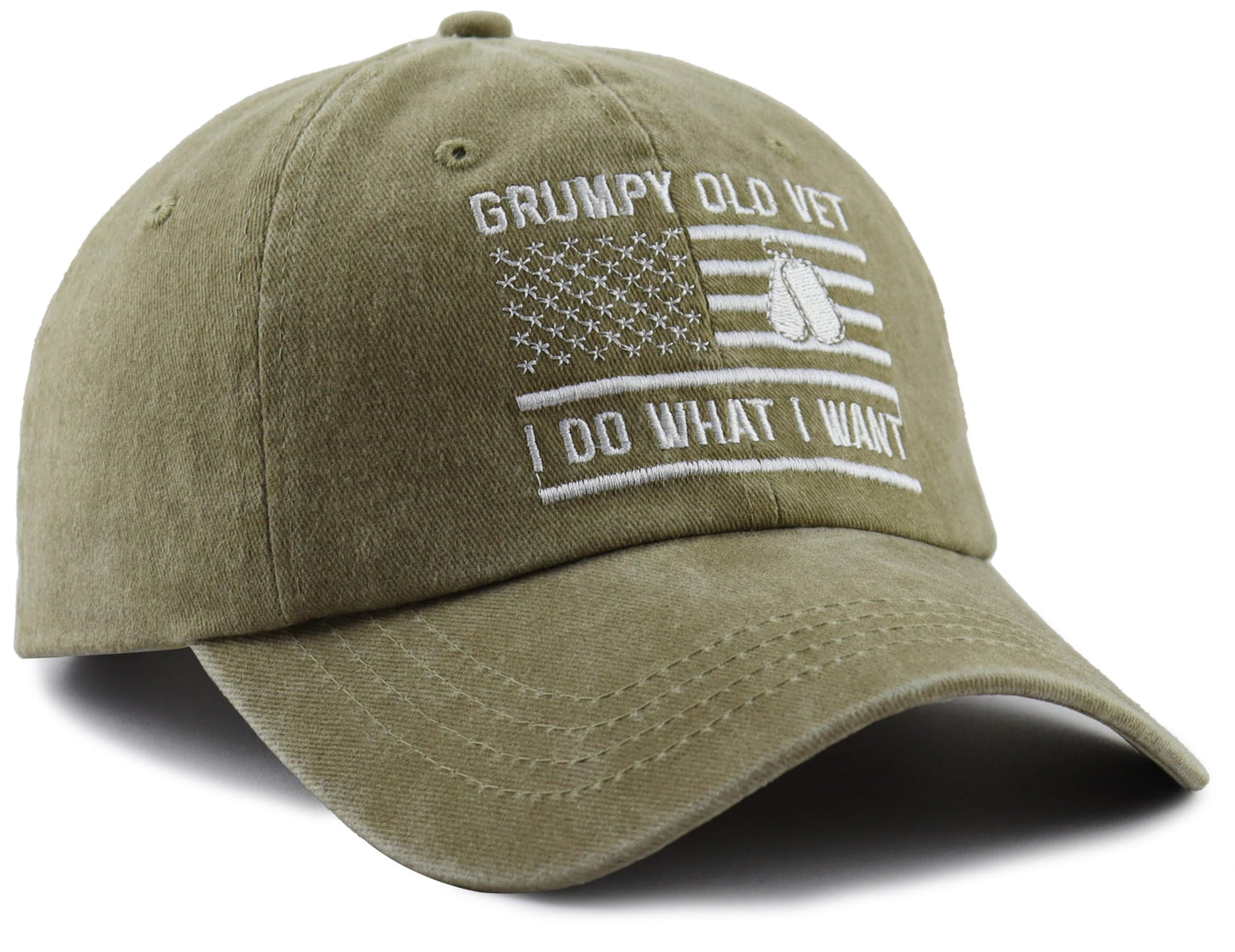 Army Gifts for Men, Funny Grumpy Old Vet Hats, Military Veteran Baseball Cap, Christmas Father's Day Birthday Decorations for Dad Papa Grandpa Uncle