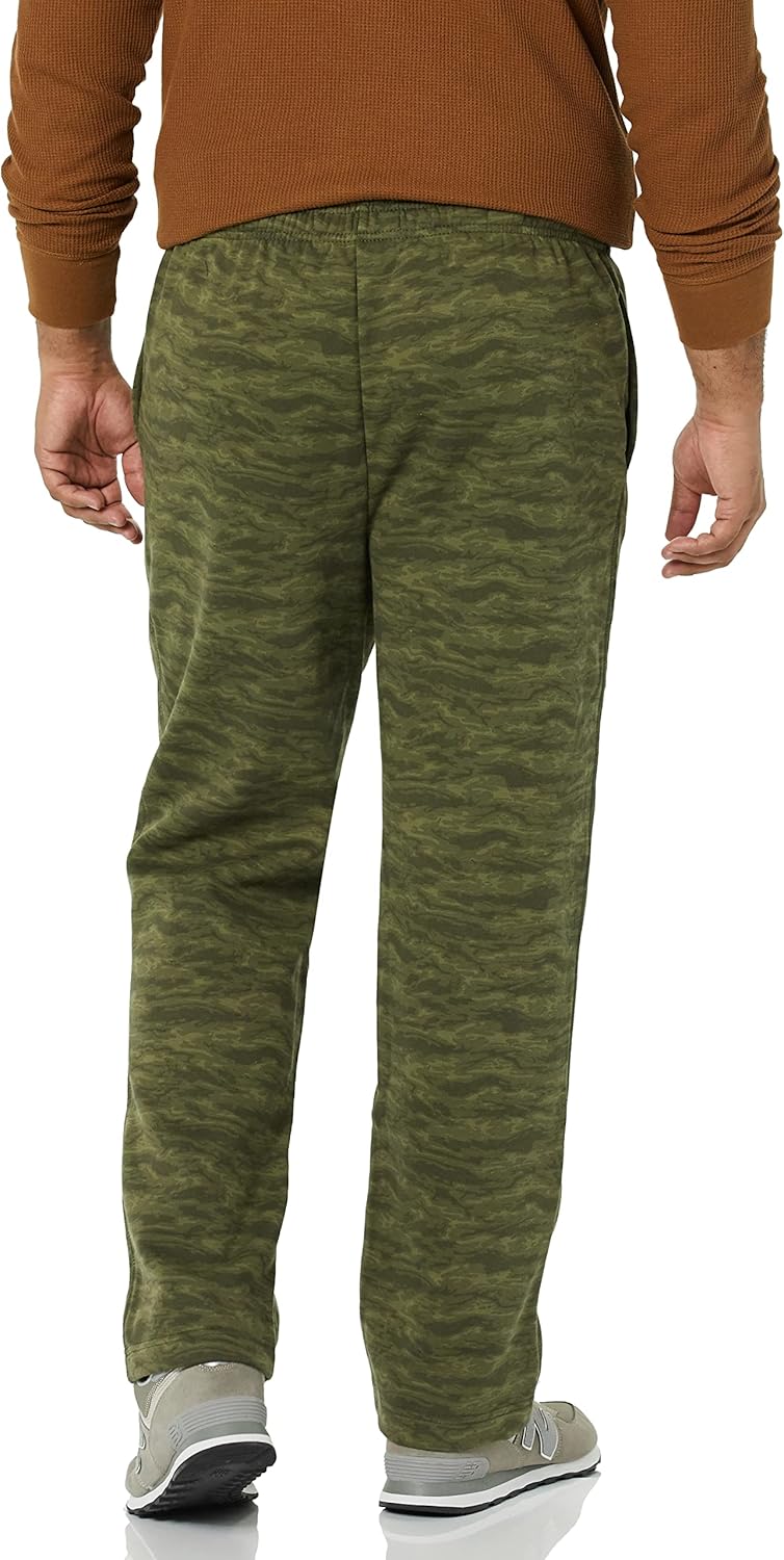 Men's Relaxed Straight Leg Fleece Sweatpants - Comfortable Open Bottom | Big & Tall Sizes Available