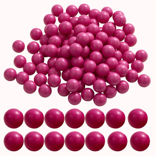 100 X 0.68 Cal Paintballs Reusable for Training, .68 Caliber Solid Nylon Paintball Ammo Kinetic Projectile Seamless Reball for Self Defense (3.6 Gram,Rhodamine)