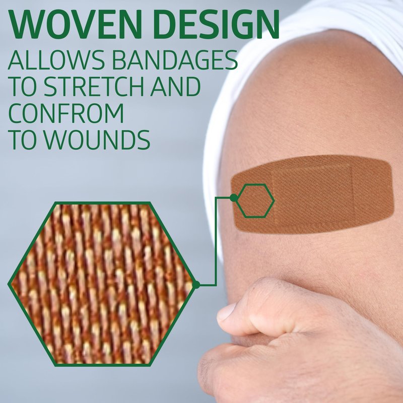Curad Flex-Fabric Adhesive Bandages with Stretch to Conform to Wounds, 2 x 4 Inches, (50 Count)