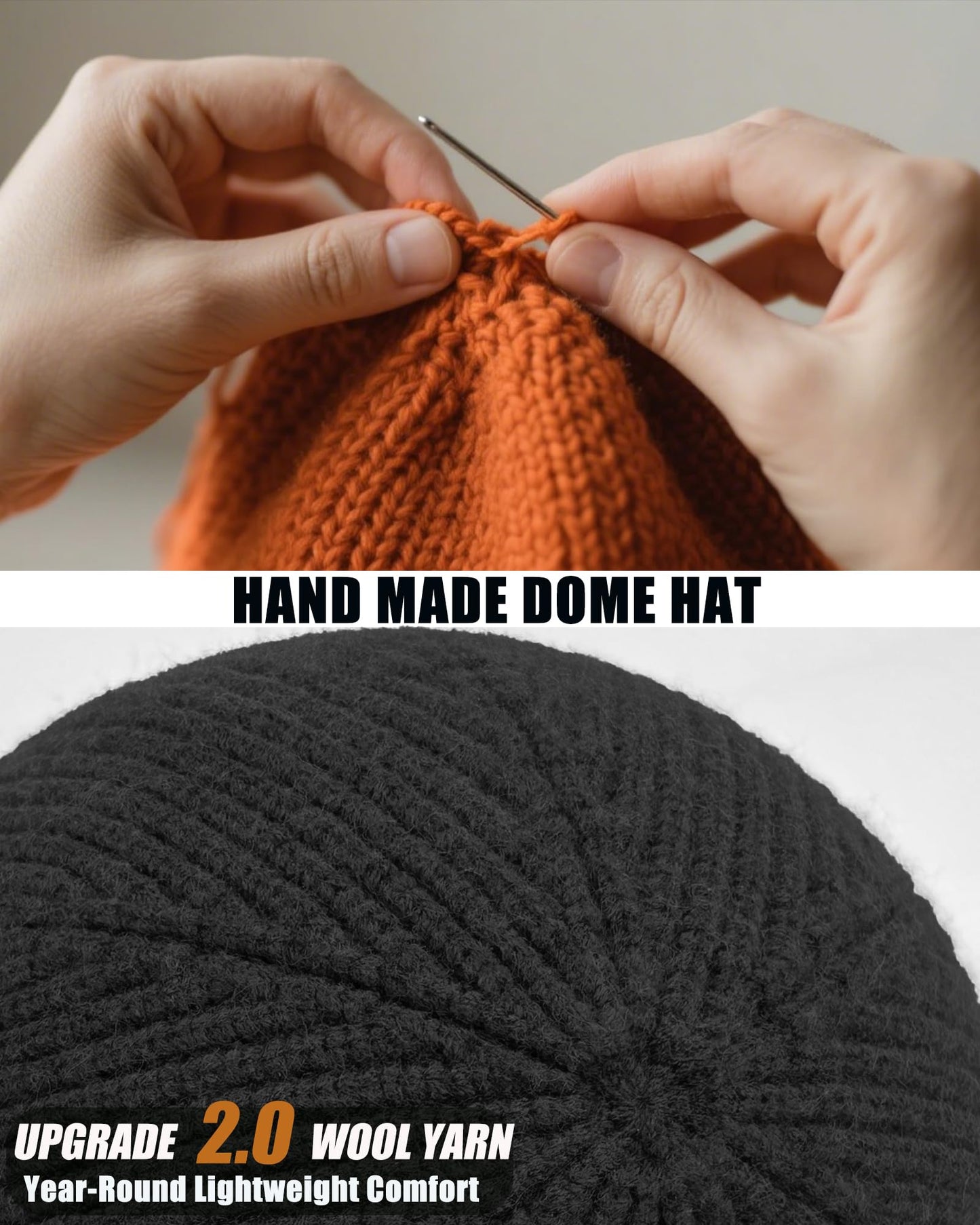Simapu Thin Fisherman Beanie Hat for Men Women Fall Winter -Wool Knit Cuff Short Fashion Watch Cap,Trawler Slouchy Skull Cap