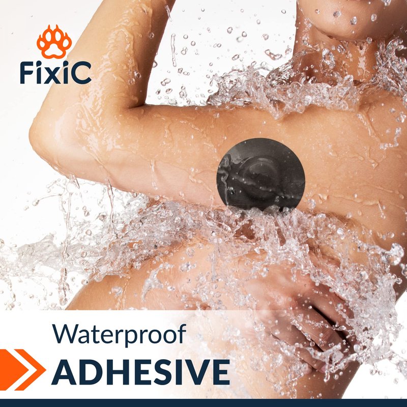 Fixic Libre 3 Sensor Covers - 25 Pack - Perfect Freestyle Adhesive Patches for Libre 3 & Plus Sensors - No Glue in the Center - Pre-Cut Back Paper - The Best Fixation for Your Sensor! (Upgraded, Tan)