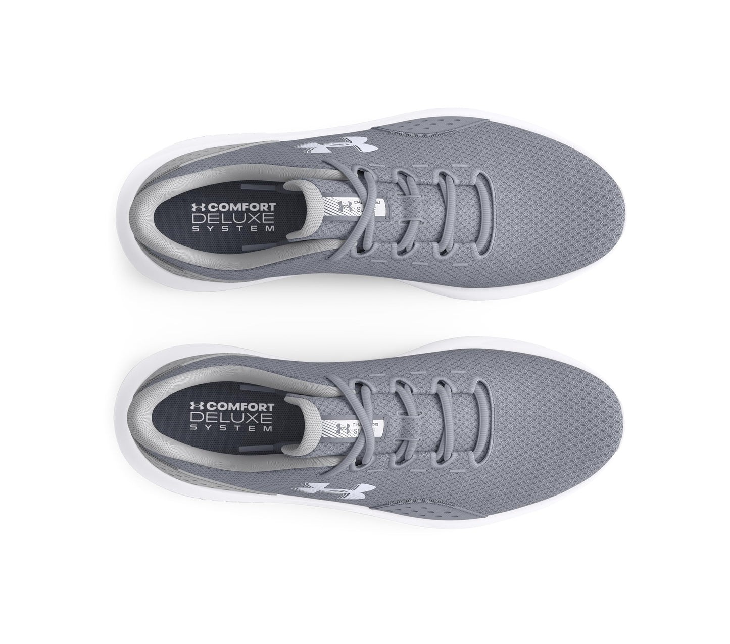 Under Armour UA Charged Surge 4 Men’s Running Shoe, Steel Mod Gray White, 13.5