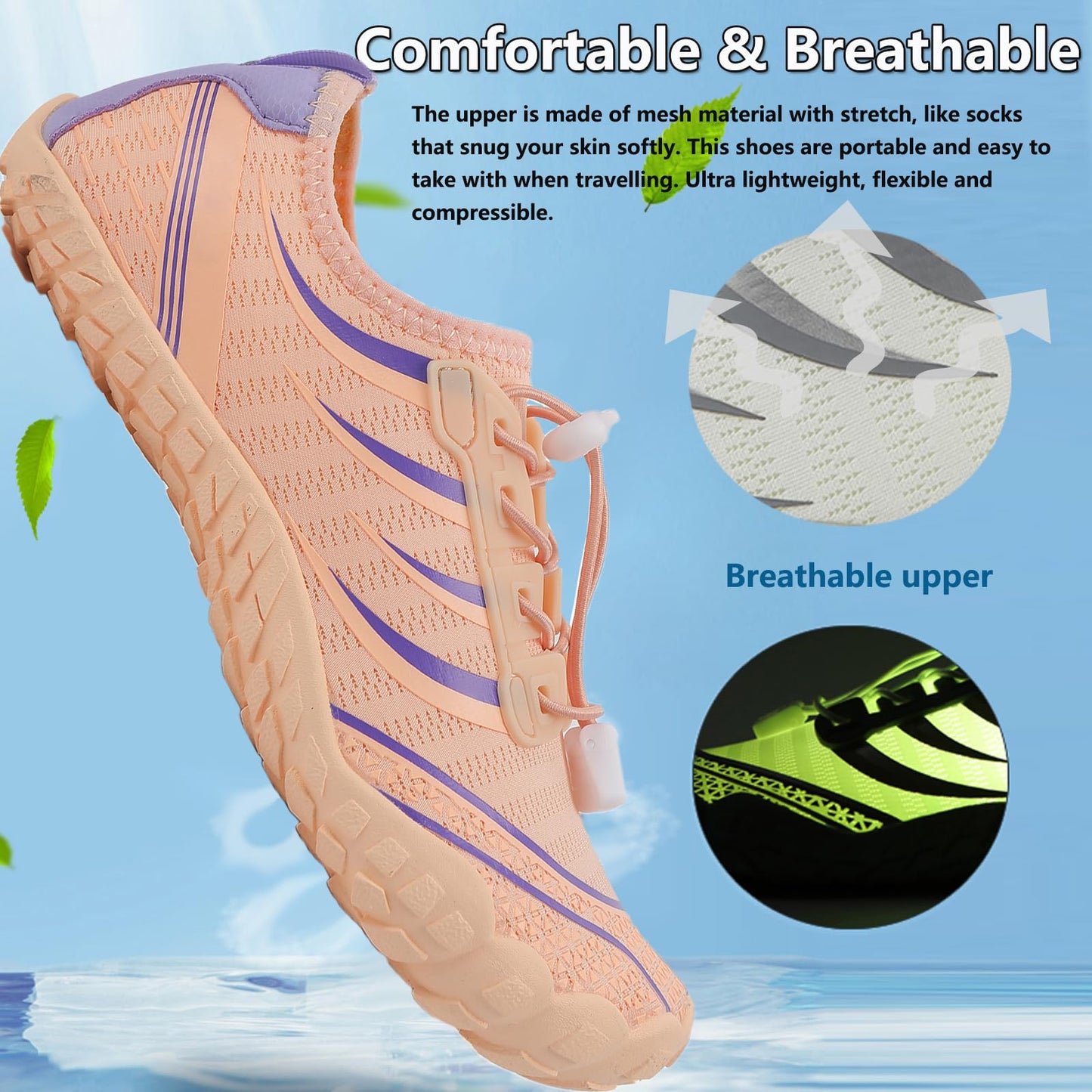 Water Shoes for Women Men Barefoot Shoes Quick Dry Aqua Outdoor Sports for Swim Pool Beach Surf Walk Water Yoga River Lake Hiking Kayaking