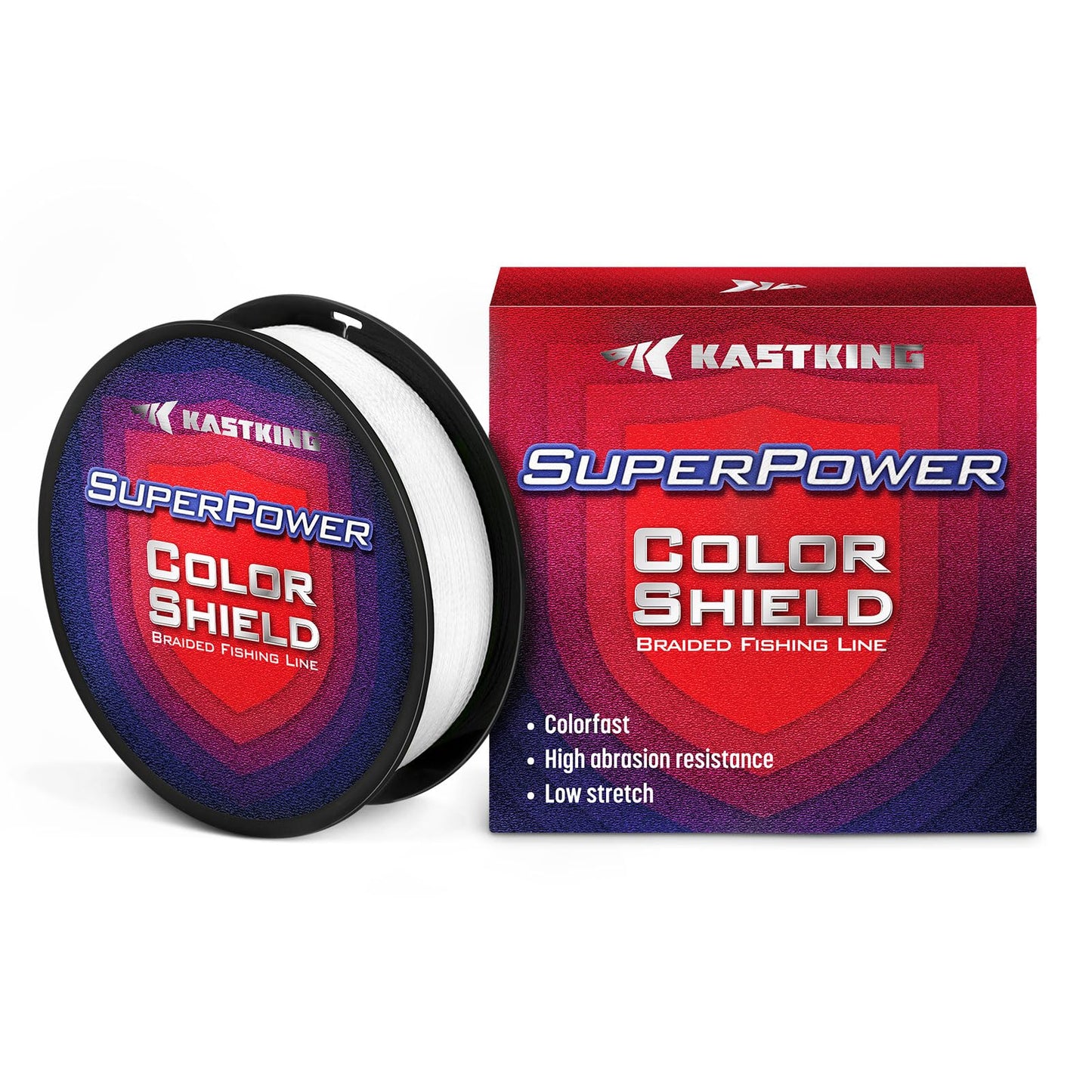 KastKing Superpower ColorShield Braided Fishing Line, White, 10LB, 150Yards, X4