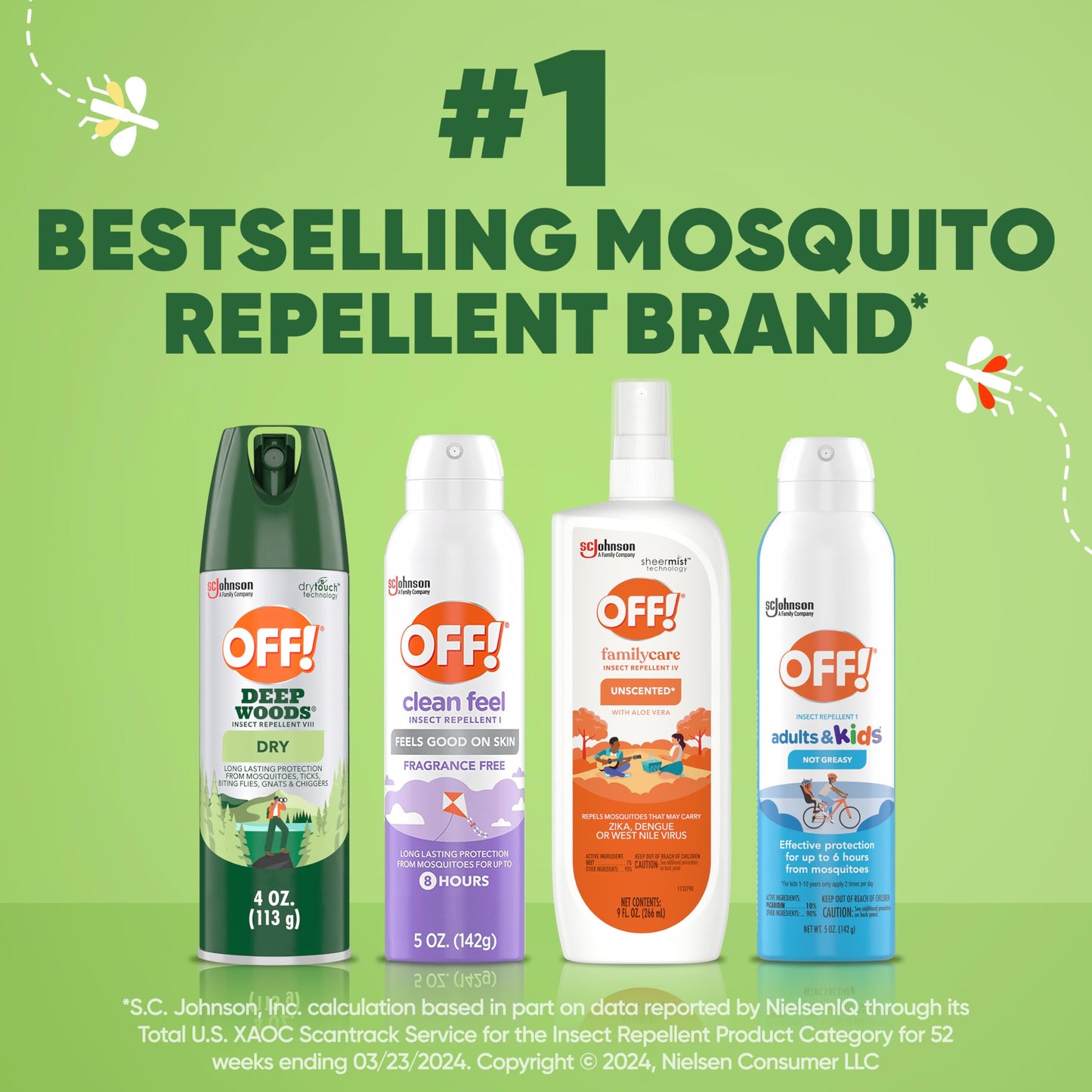 OFF! Deep Woods Insect Repellent Aerosol, Dry, Non-Greasy Formula, Bug Spray with Long Lasting Protection from Mosquitoes, 2.5 oz (Pack of 12)