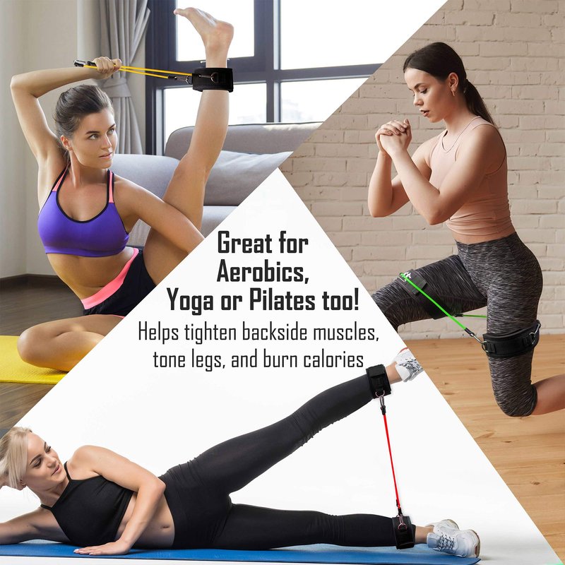 D-Fend Lockdown Lateral Resistance Training Speed Bands - Won't Roll Up - Train for Speed, Toning, Strength