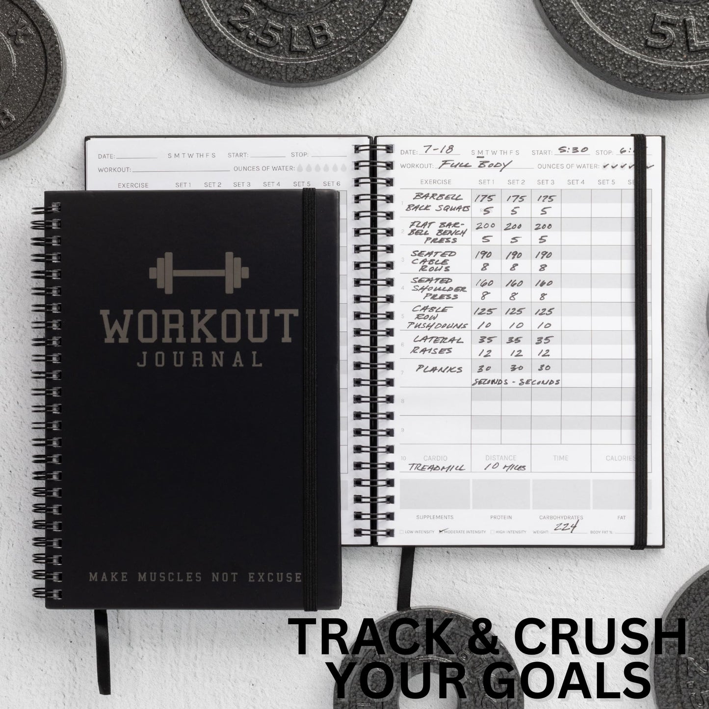 The Ultimate Fitness Journal for Tracking and Crushing Your Gym Goals - Detailed Workout Planner & Log Book For Men and Women - Great Gym Accessories With Calendar, Nutrition & Progress Tracker