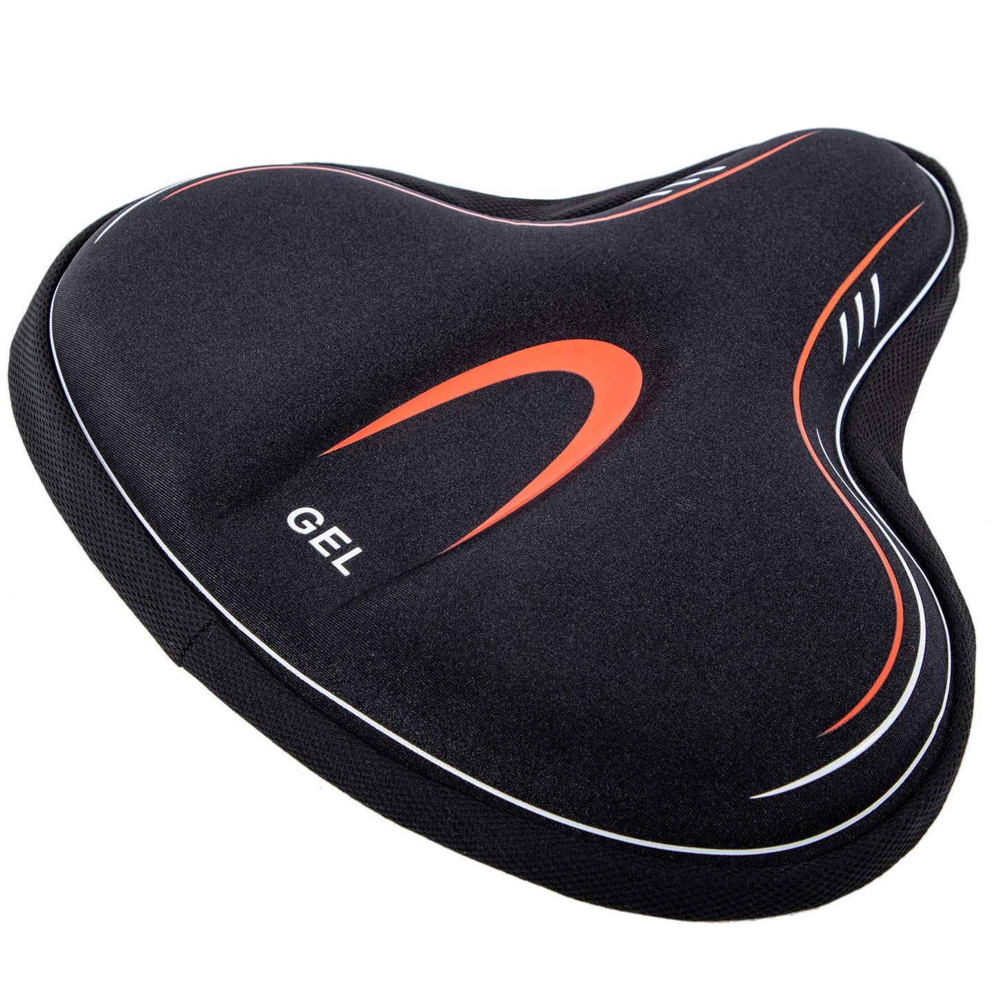 YBEKI Wide Exercise Bike Seat Cover - Comfortable Bicycle Saddle Cushion is Filled with Gel and high Density Foam to Make it More Elastic and Soft for Most Indoor Wide Bike Saddles