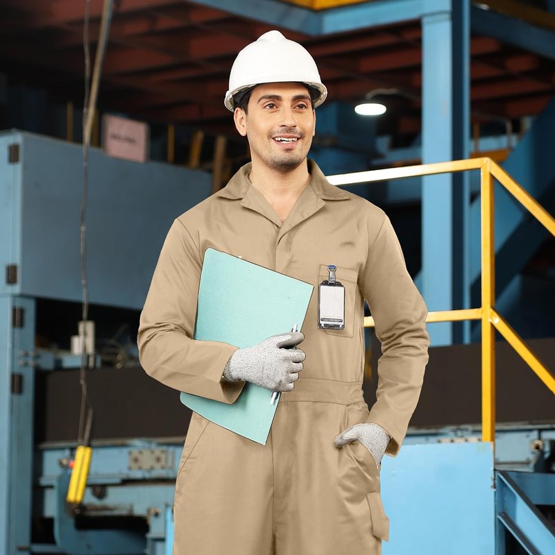 Men’s Twill Coverall - Relaxed Fit Long Sleeve Utility Work Wear | Durable & Comfortable
