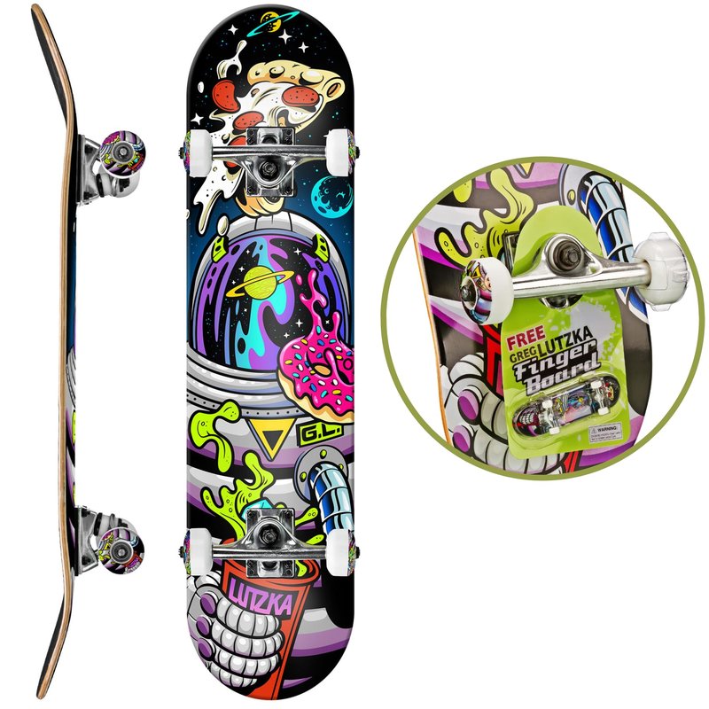 Roller Derby Lutzka Astronaut Skateboard by Roller Derby for Beginners, Kids, Youth, Boys and Girls