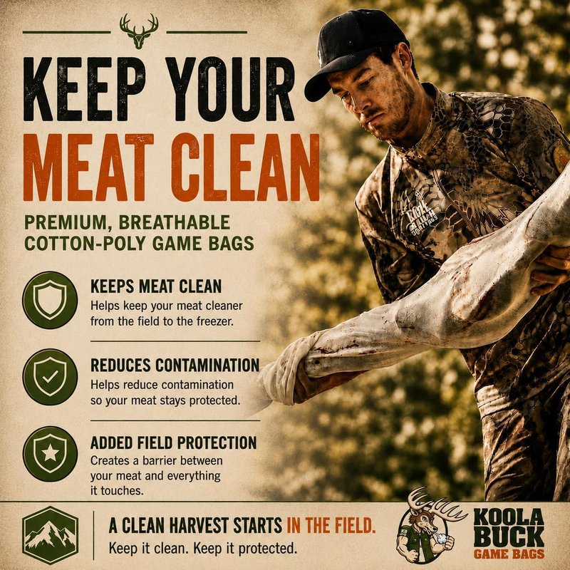 Koola Buck Heavy Duty Game Bags - Premium Reusable Breathable Meat Bags for Hunting | Deer & Elk Quarter + Full Body Bag Options