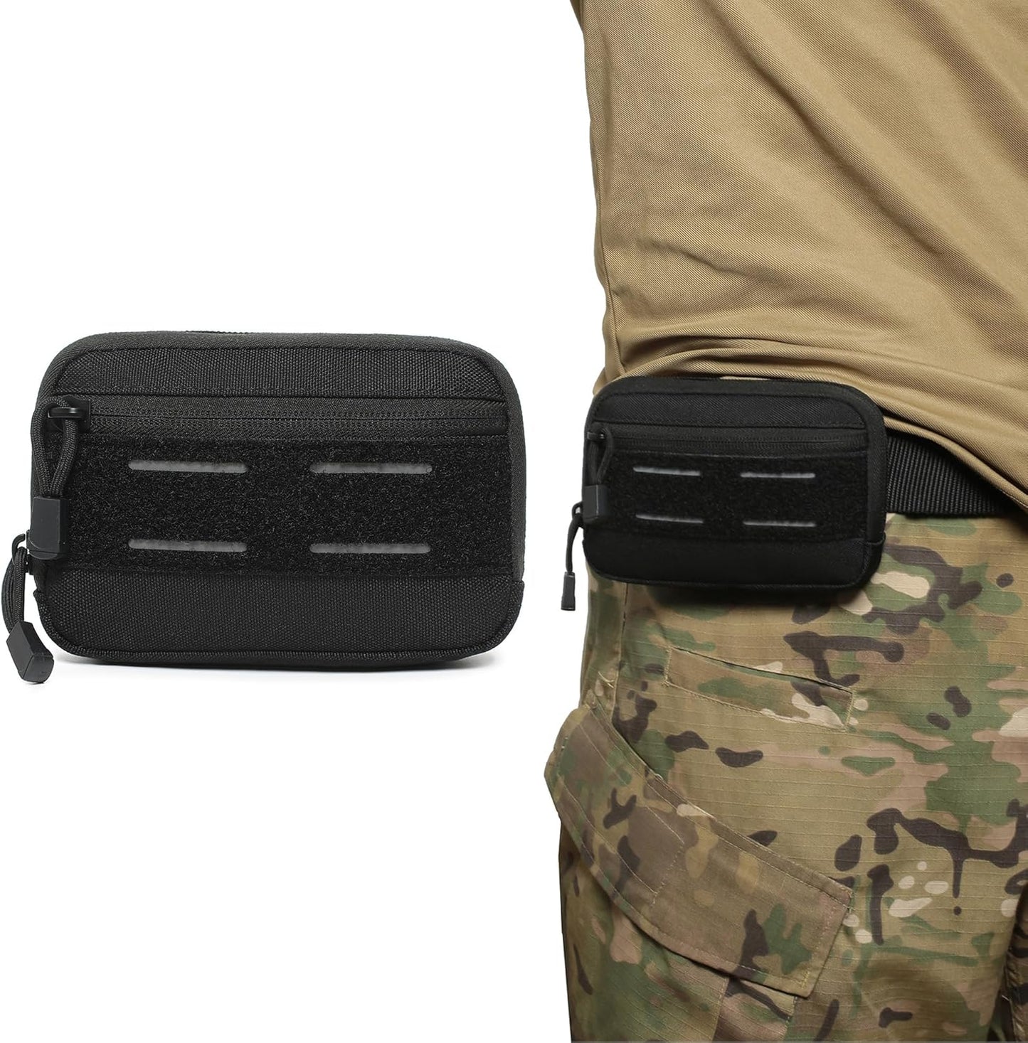 Tactical Belt Pouch for Men - Mini Heavy Duty Molle EDC Utility Gear | Compact Travel & Hiking Pouch