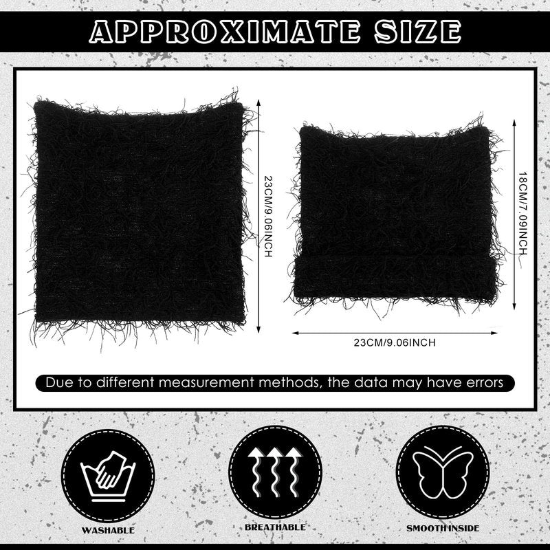Chuarry 2 Pcs Distressed Knitted Cat Beanie Fuzzy Crochet Hat Y2k Hat Cat Ear Beanie Thick Winter Hats for Men Women Outdoor Red, Black