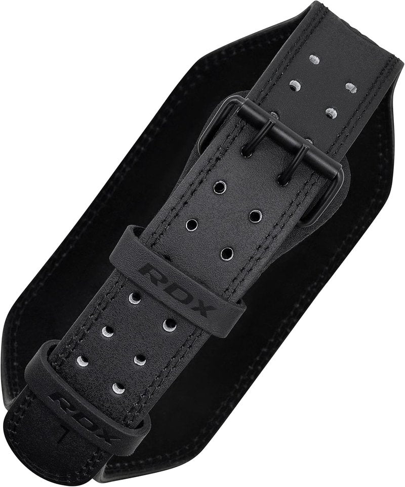 RDX Weight Lifting Belt - Cowhide Leather 4”/6” Padded Back Support | Adjustable for Strength Training & Powerlifting