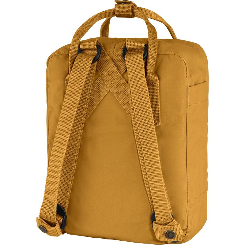 Fjällräven Kanken Mini Backpack - Compact Everyday Carry, Durable Vinylon Fabric - Travel, Arctic Green/Spicy Orange