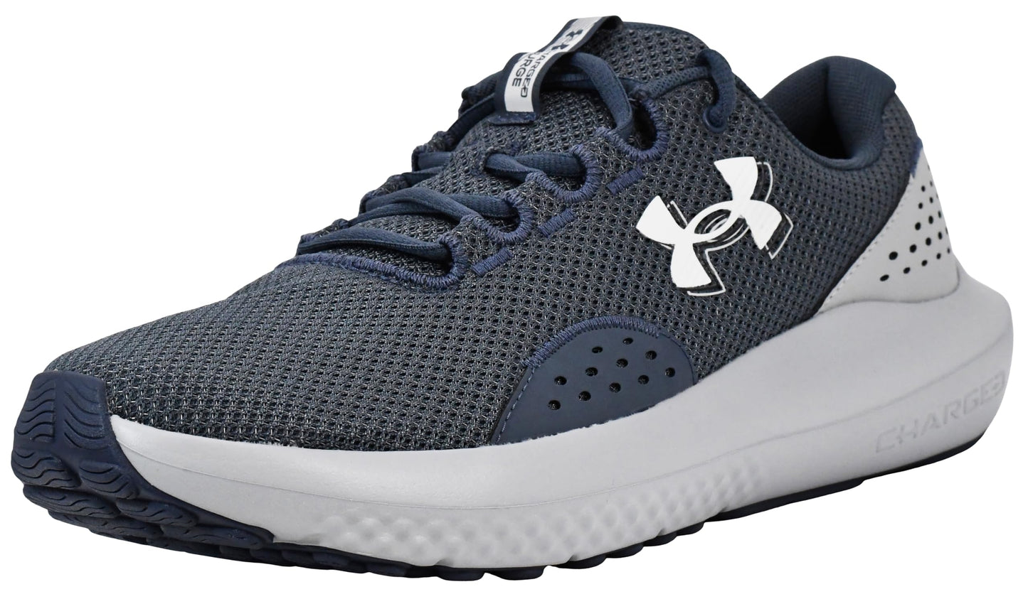 Under Armour Men's Charged Surge 4, (044) Downpour Gray/Mod Gray/White, 3.5, US