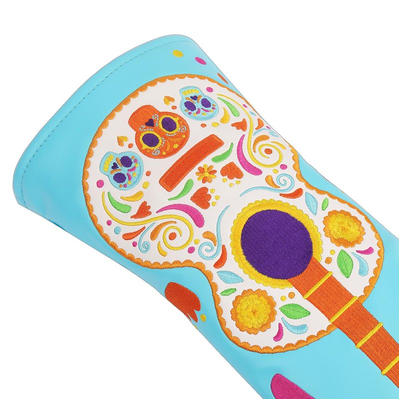 SHABIER Light Blue Driver Golf Headcover with Guitar Design for Golf Club
