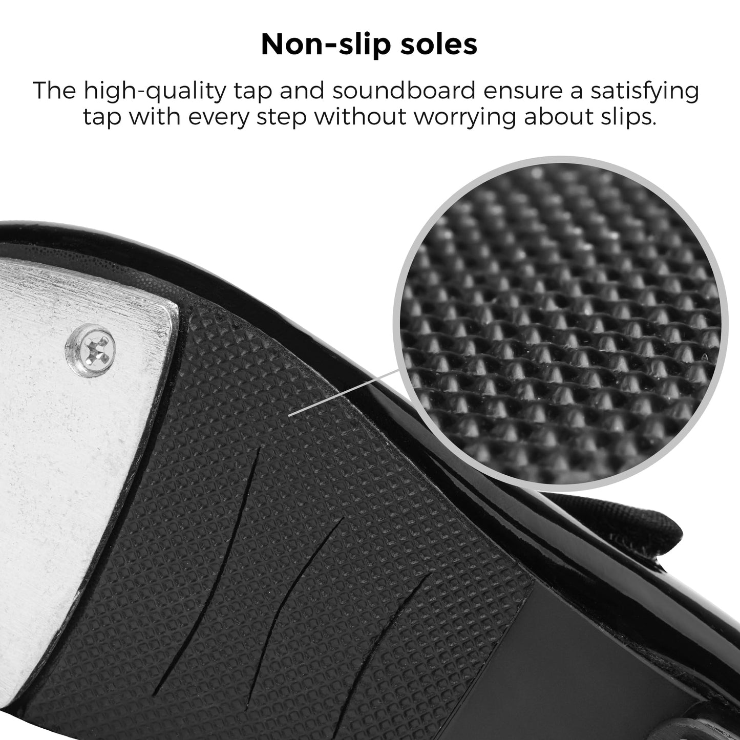 Stelle Tap Shoes for Girls Toddler Boys PU Leather Dance Shoes(Toddler/Little Kid/Big Kid)(Black,12ML)