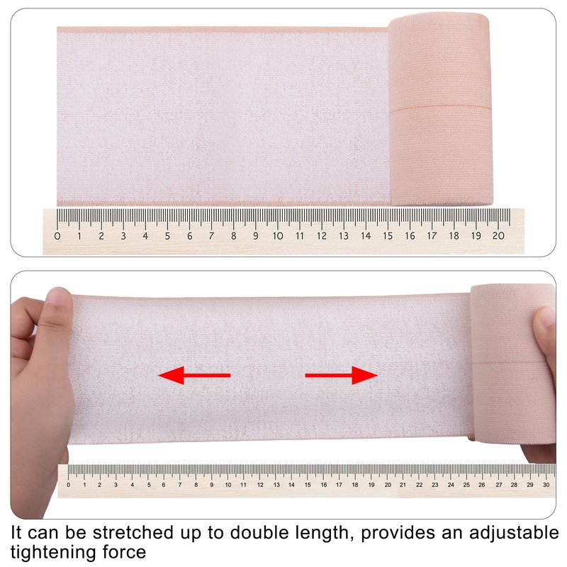 BQTQ 12 Rolls Elastic Tape Adhesive Elastic Bandage Wrap 4 inch Stretch Bandage Wrap Wound Wrap Tape Elastic Adhesive Tape Wrap Bandages for Wrist Ankle Swelling Sprains