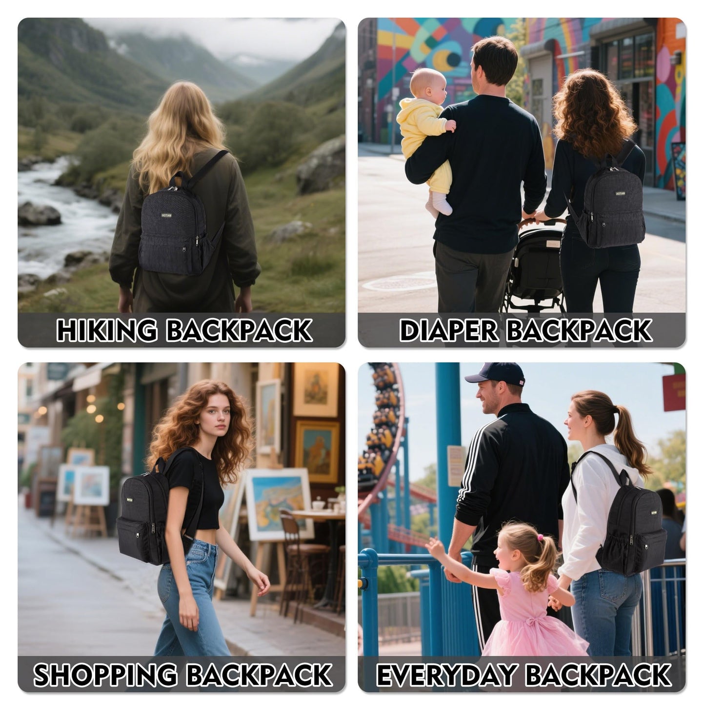 AOTIAN Lightweight Small Hiking Backpack for Women & Girls - Durable Water-Resistant Daypack for Travel, Camping & Outdoor Adventures