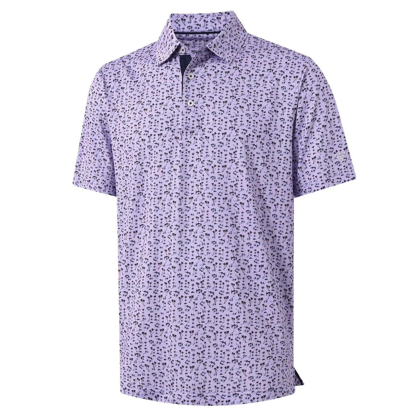 M MAELREG Golf Shirts for Men Dry Fit Print Patterns Performance Moisture Wicking Mens Polo Shirts Short Sleeve