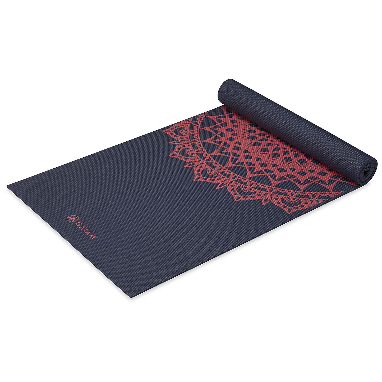 Gaiam Premium Yoga Mat, 6mm Thick Print Mat (Pink Marrakesh)