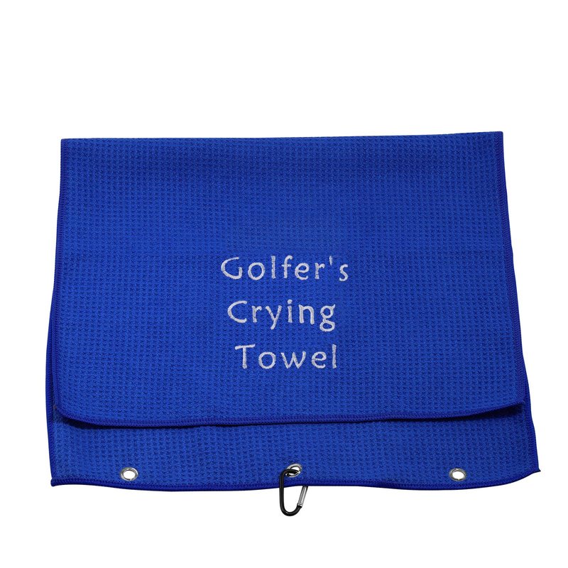 LEVLO Embroidered Golf Towel Gift Golf Lover Gift Golfer's Crying Towel Golf Towel with Clip (Golfer's Crying)