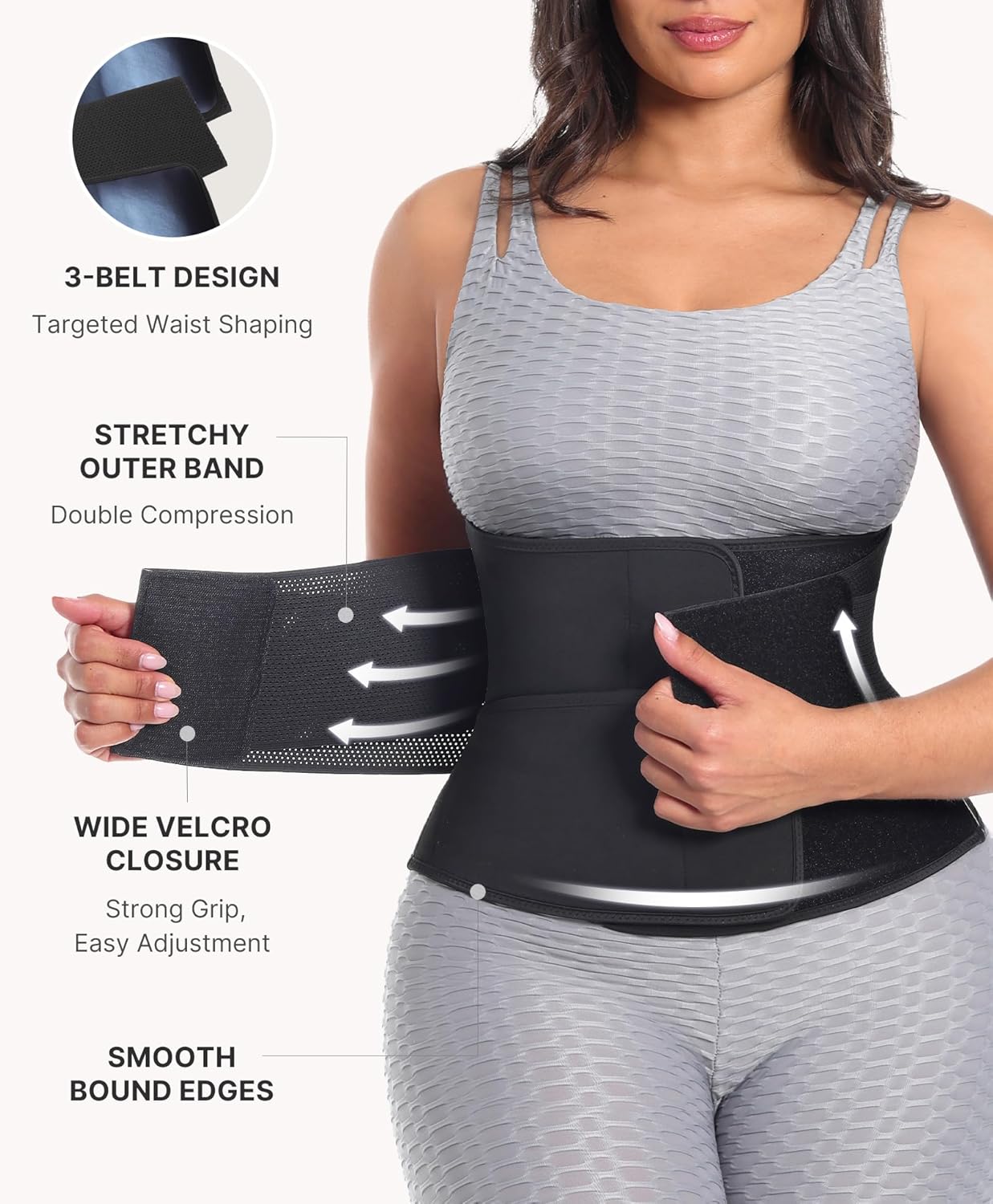 Sauna Waist Trainer for Women - Tummy Control Waist Trimmer & Ab Belt | Triple Wrap Sauna Suit for Effective Workouts
