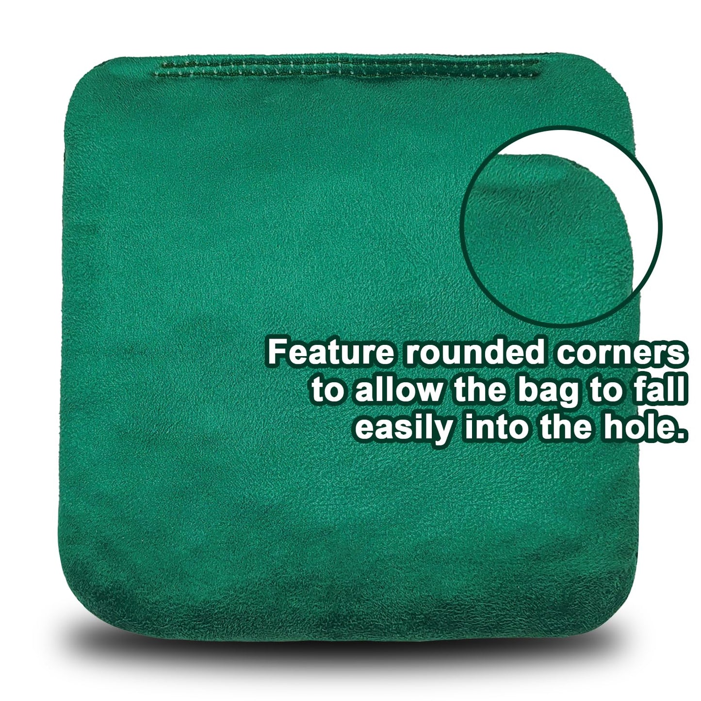 Timtaoth Dual Sided Corn Hole Bags Professional Cornhole Bags Set of 8 Regulation Size Weight Pro Corn Hole Bean Bags Slick and Stick (Dark Green&Orange)