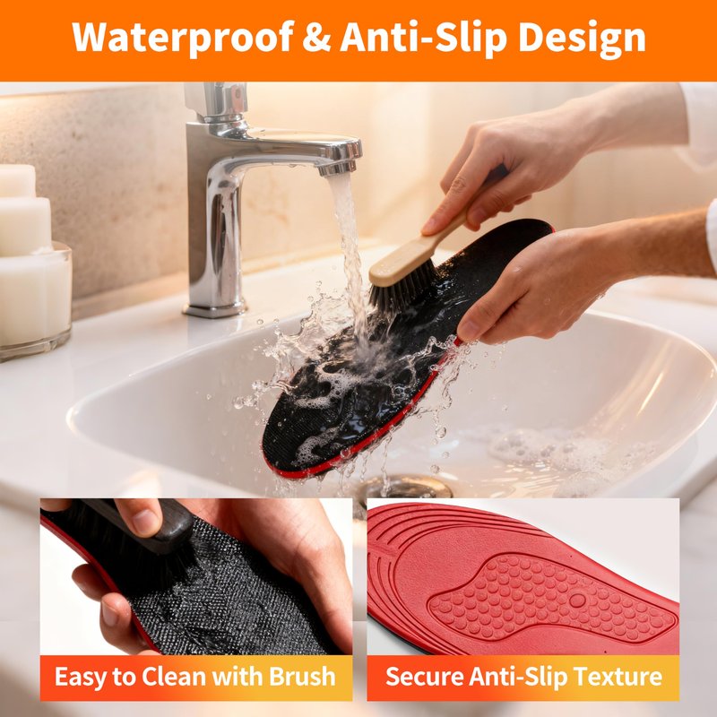 Heated Insoles for Men, Rechargeable 5000mAh Battery Foot Warmers Up to 11 Hours, Washable Cut to Fit Thermal Shoe Inserts for Outdoor Work, Hunting, Skiing, Hiking, Cycling, Fishing, with App L