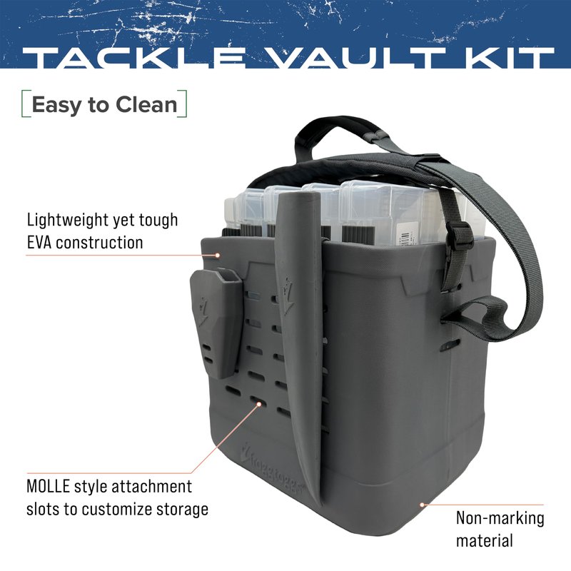 FROGG TOGGS EVA Tackle Vault Tote, Lightweight Customizable Tackle Bag with Accessories