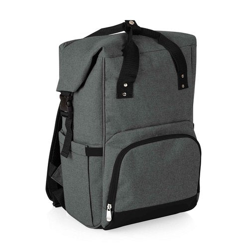 PICNIC TIME NHL Seattle Kraken OTG Roll-Top Cooler Backpack, Hiking Backpack Cooler, Soft Cooler Bag, (Heathered Gray)