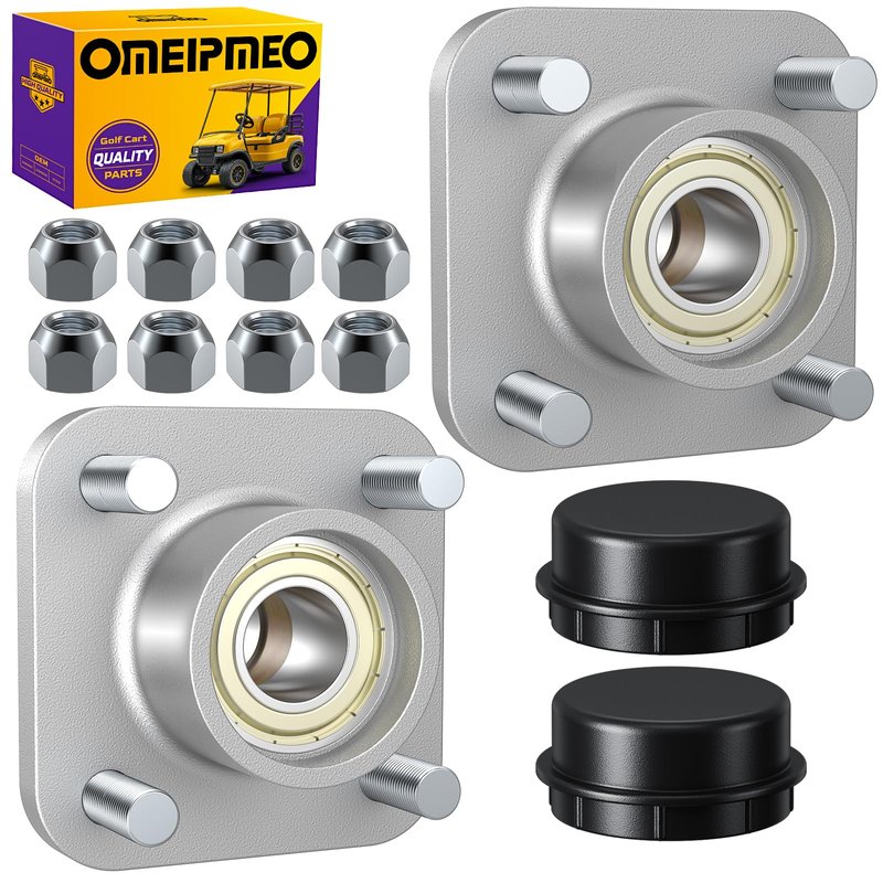 Golf Cart Front Wheel Hub Assembly for YAMAHA G2 G8 G9 G14 G16 G19 G22 G29 Drive Models, Golf Cart Front Wheel Hub with Hub Bearing/Oil Seal/Dust Cover, Replaces OEM# JG5-WF511-10-00 JG5-WF511-00