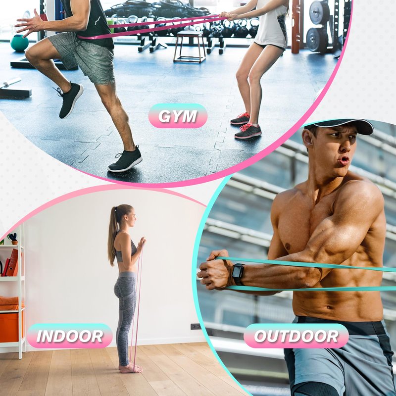 RitFit Pull Up Assist Band - Premium Resistance Band for Pull Up Assistance, Resistance Training, Body Stretching, Powerlifting, Mobility Training (#9 Pink)