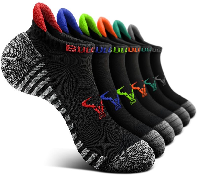 BULLIANT Women Ankle Socks, Active Low-Cut Sock Cushioned Footbed Arch Support for Running Walking Sneakers(6Pairs,Shoes Size:Women 8-10)