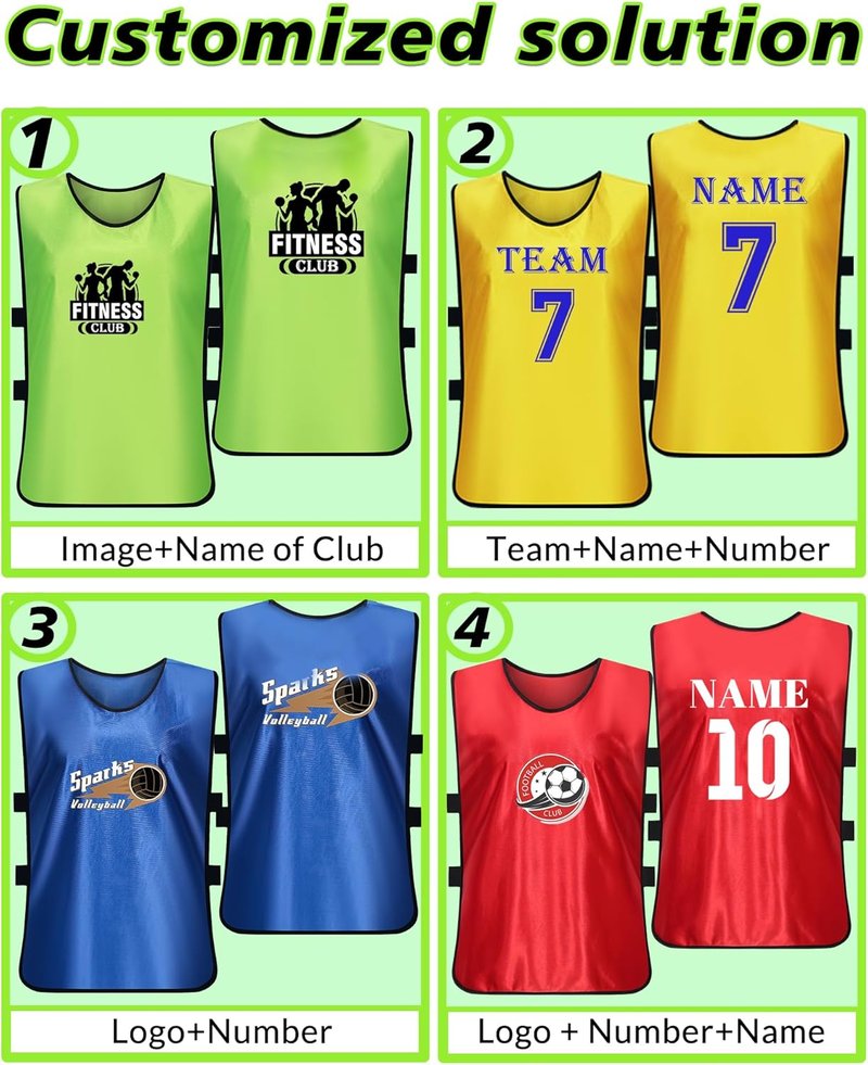 Custom Pinnies Youth Team Sports | Personalized Basketball Practice Jerseys - Add Logo/Text/Number