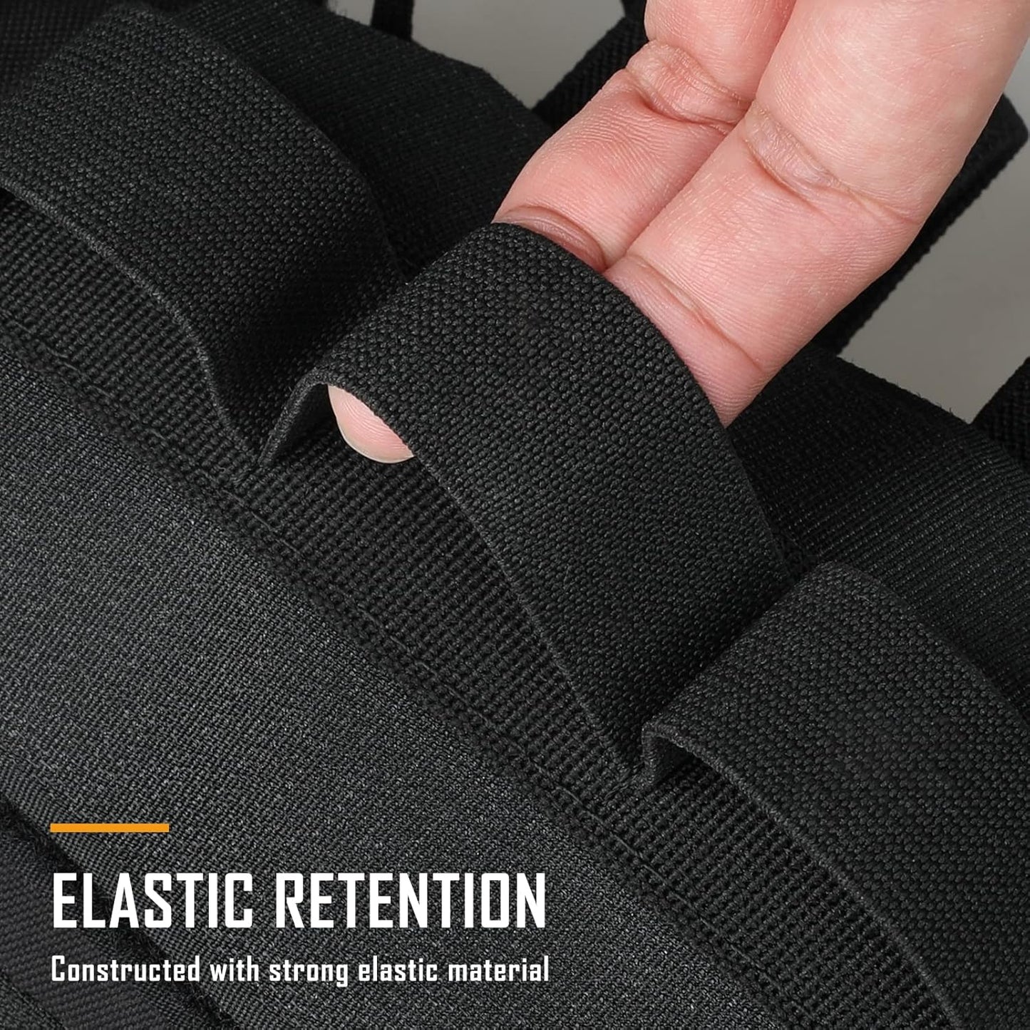 Tactical Bag Insert - Modular Elastic Loop Organizer Pouch | Hook & Loop Attachment for Backpack Accessories
