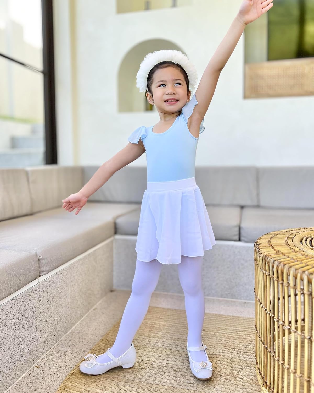 Ultra Soft Pro Dance Tights for Girls | Ballet Footed Design - Toddler to Big Kid Sizes