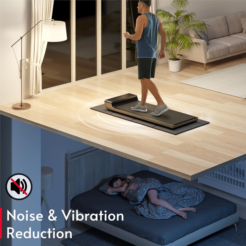 Walking Pad Mat 26 x 60 (Mat Only), 1/4 Thick Floor Mat for Under Desk Treadmill for Carpet & Hardwood, Shock Absorption Protector for Small Mini Treadmill, Waterproof & Anti-Slip, Heavy Duty