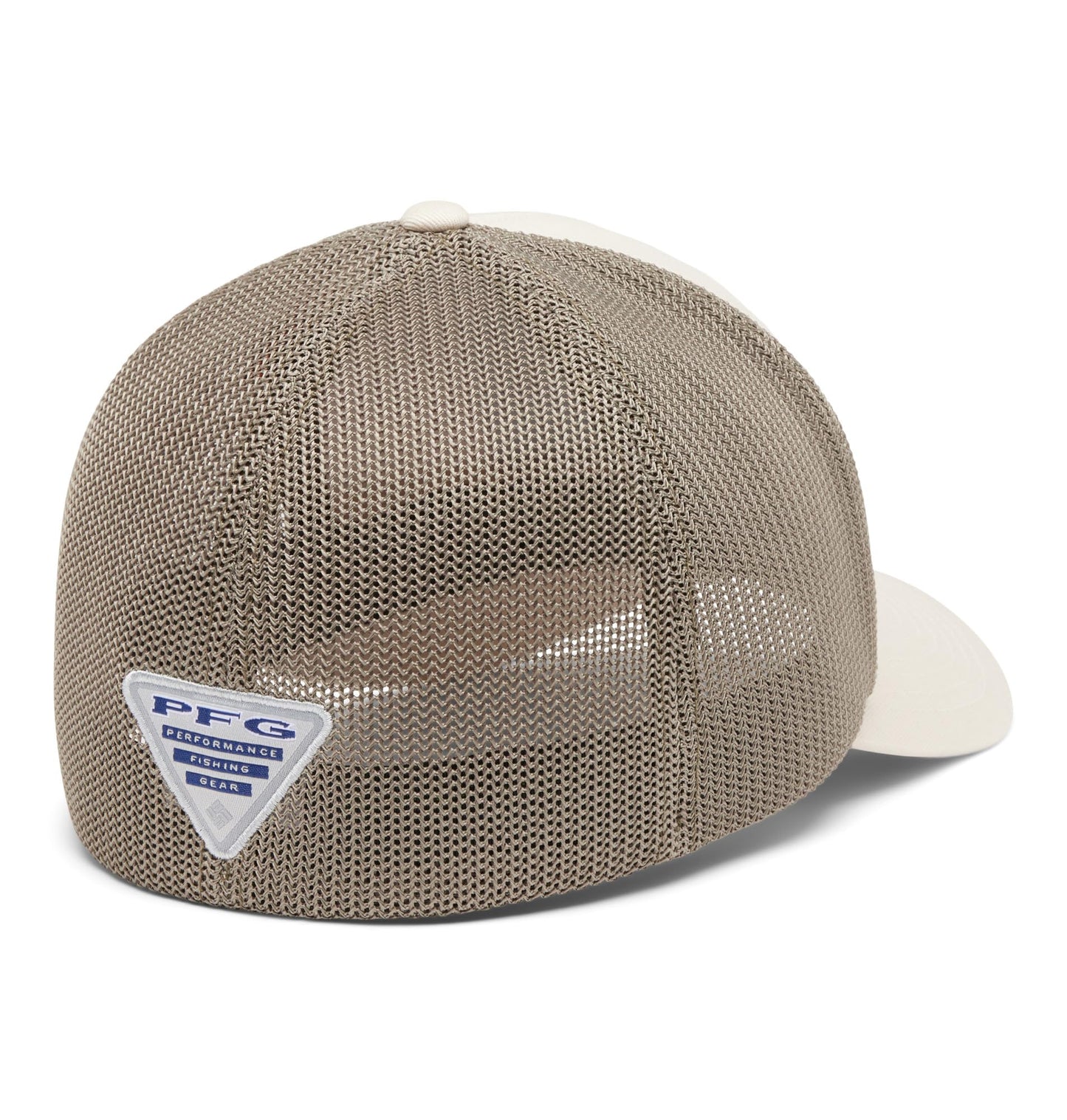 Columbia Unisex PFG Fish Flag Mesh Ball Cap, Stone/Cypress/US Fish Flag, L/XL