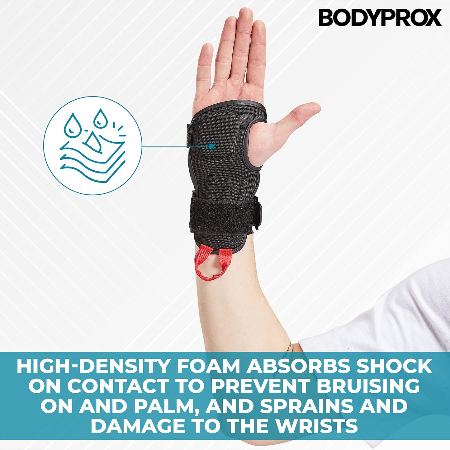 BODYPROX Impact Wrist Guards for Snowboard 1 Pair (M)