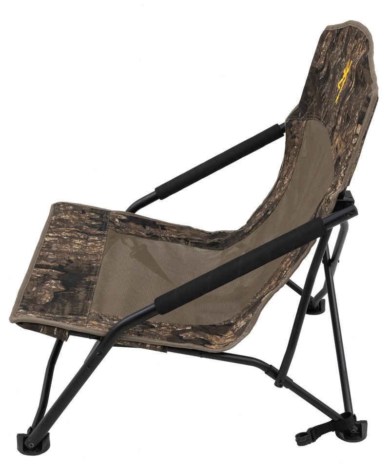 Browning Strutter Camo Turkey Hunting Chair with Foldable Low Profile Compact Design, Durable Steel Frame, and Padded Shoulder Carry Strap and Carry Bag